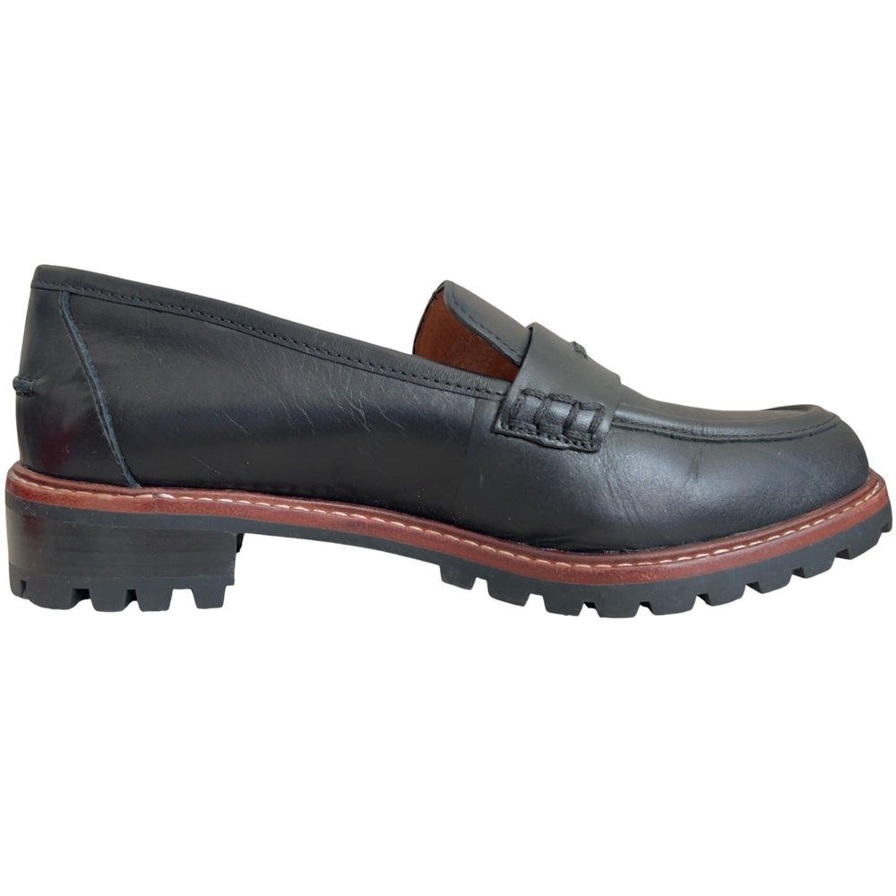 Madewell The Corrinne Lugsole Leather Loafer | Color: True Black | SZ: 7 - Picture 6 of 10